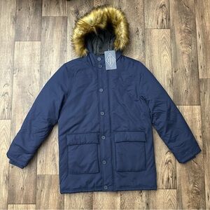 St John’s Bay Hooded Warm Jacket Coat Men’s Size M Navy Blue
